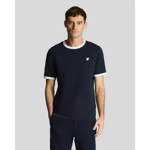 Футболка Lyle & Scott Tonal Ringer T-Shirt, размер S, синий