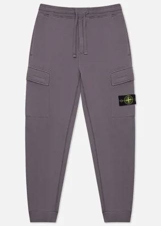 Мужские брюки Stone Island Cargo Cotton Fleece Regular Fit, цвет серый, размер XL