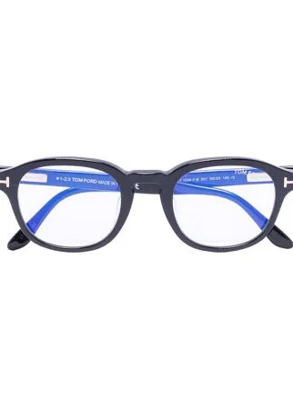 TOM FORD Eyewear очки Blue Block в круглой оправе