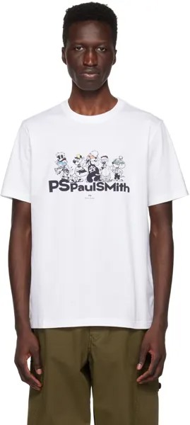 Белая футболка с принтом PS by Paul Smith