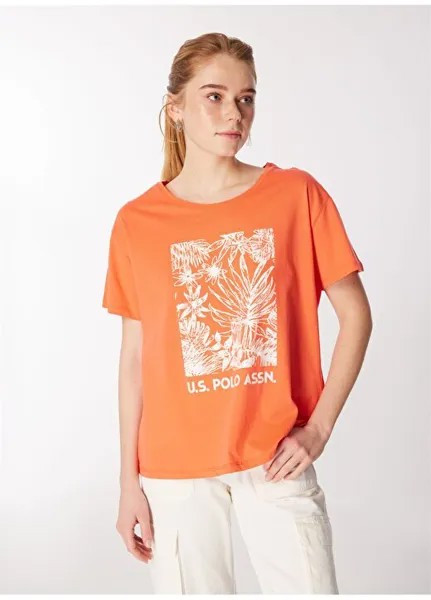 Женская футболка с круглым вырезом и цветком граната GESTI U.S. Polo Assn.