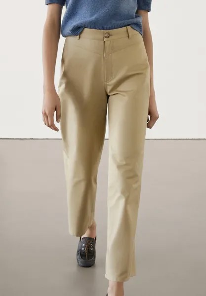 Тканевые брюки STRAIGHT-LEG Massimo Dutti, песочный