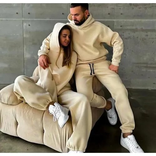 Костюм , размер 48 onesize(42-48), бежевый