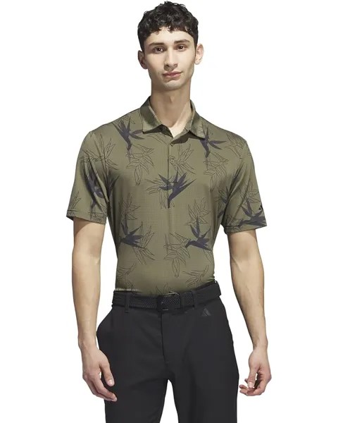 Поло adidas Golf Oasis Mesh Shirt, цвет Olive Strata