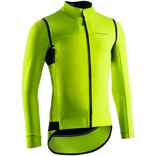 Куртка- трансформер велосипедная RACER , размер: M, цвет: Лайм VAN RYSEL Х Декатлон