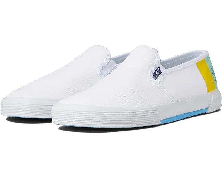 Кроссовки Original Penguin Sam Stripe Slip-On, цвет White/Yellow