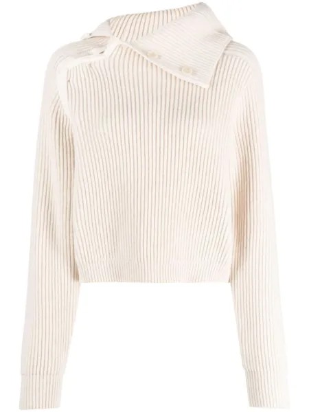 Jacquemus джемпер Vega асимметричного кроя, нейтральный цвет