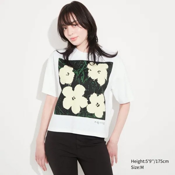 UNIQLO Энди Уорхол Цветы UT (Футболка с рисунком и коротким рукавом) В