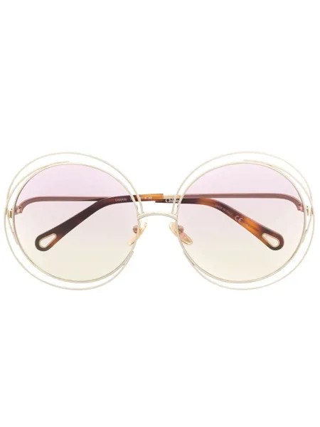 Chloé Eyewear солнцезащитные очки в массивной оправе