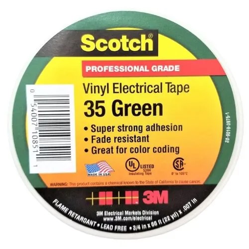 Изолента 3M Scotch® 35 высшего класса зеленый