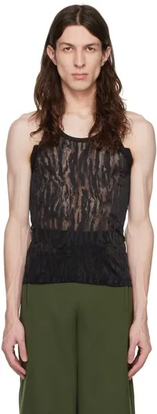 Черная майка с разрезом Dion Lee