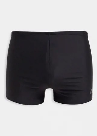 Черные узкие боксеры-брифы для плавания с 3 полосками adidas-Черный цвет