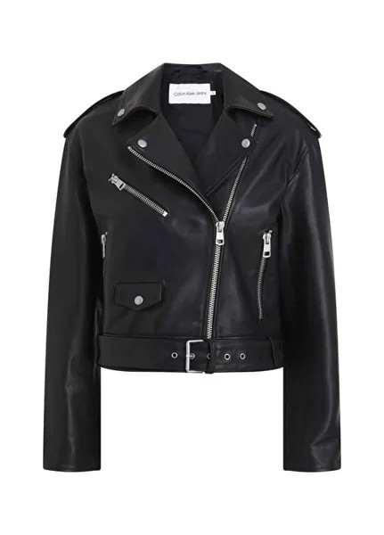 Черная женская кожаная куртка J20J221387 Calvin Klein Jeans, черный