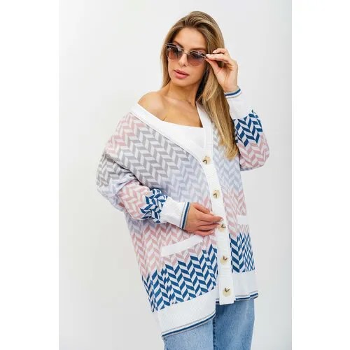 Пиджак Текстильная Мануфактура, размер 42/44, голубой, серый