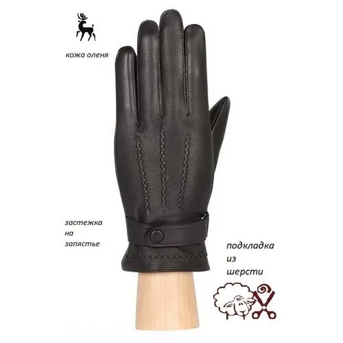 Перчатки , размер 8.5, черный