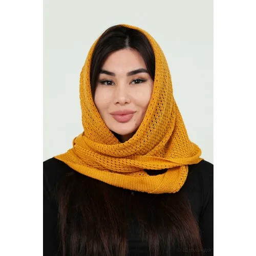 Шарф ШапЛандия,30х30 см, one size, горчичный