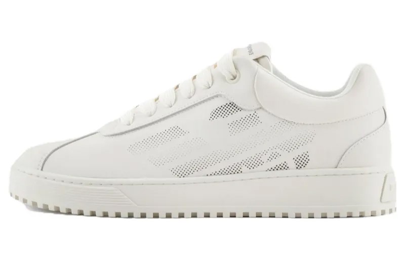Кроссовки EMPORIO ARMANI Skateboarding Shoes Men Low-top White, белый