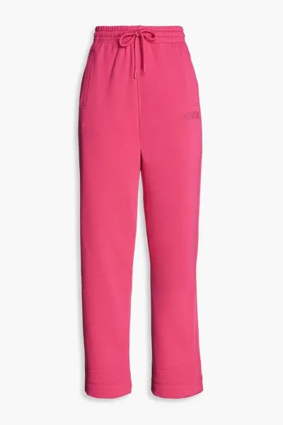 Спортивные брюки из флиса с вышивкой GANNI, розовый