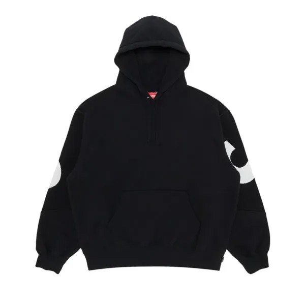 Толстовка Supreme Big Logo Jacquard Hooded 'Black', черный
