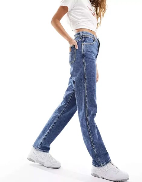 Синие джинсы прямого кроя Wrangler Mom