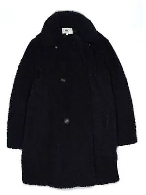 MKT STUDIO Женская черная куртка-пуховик из шерпы на пуговицах с манжетами 38