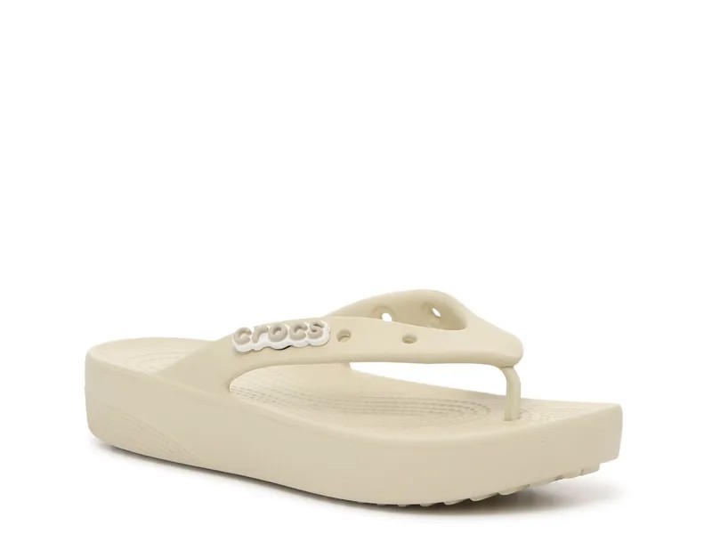 Шлепанцы Crocs Classic Platform, айвори