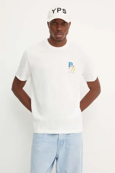 Хлопковая футболка PS Paul Smith, белый
