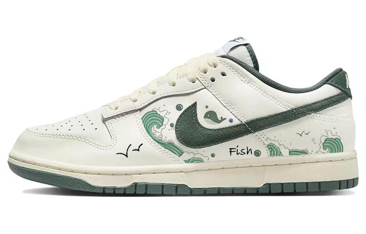 Кроссовки Nike Dunk Skateboarding Shoes Unisex Low-top Green/White, зеленый