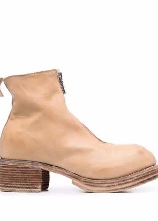 Guidi ботинки из зернистой кожи с закругленным носком