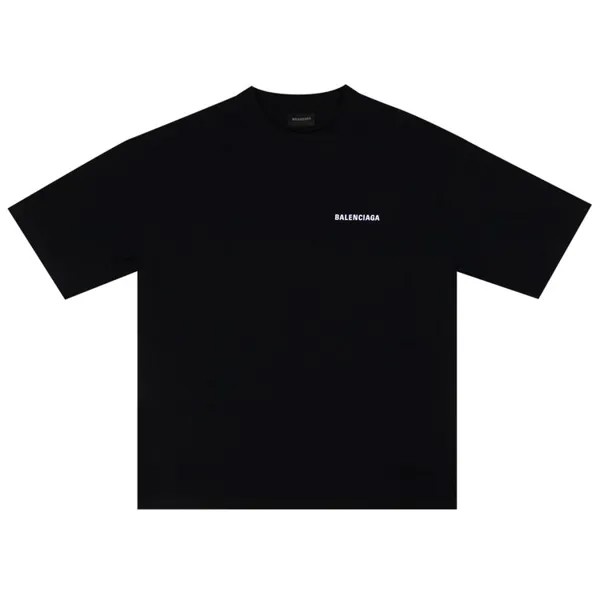 Футболка Balenciaga Logo 'Black', черный