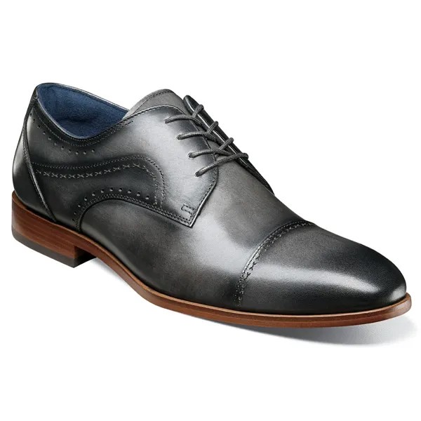 Мужские оксфорды Bryant Medium/Wide Cap Toe Stacy Adams, серый