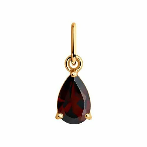 Подвеска GOLD CENTER, красное золото, 585 проба, гранат