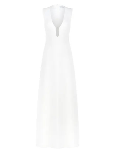 Креповое платье Rene с V-образным вырезом Halston