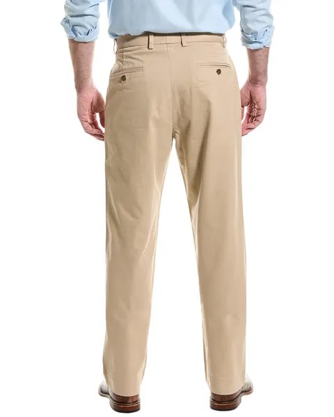 Плиссированные брюки чинос Brooks Brothers, бежевый