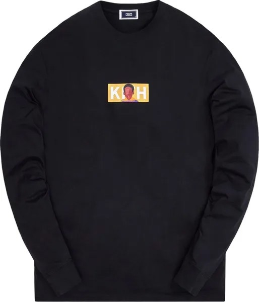 Лонгслив Kith For Shaina McCoy Classic Logo Long-Sleeve Tee 'Black', черный