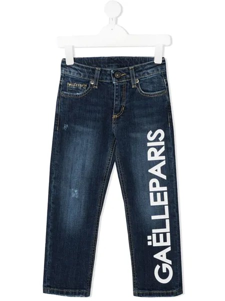 Gaelle Paris Kids джинсы прямого кроя с логотипом