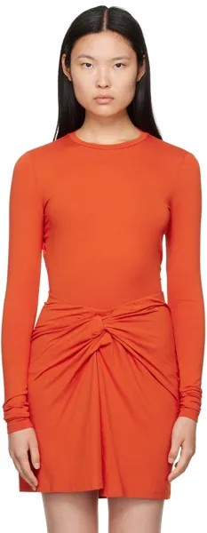 Оранжевая футболка с длинным рукавом Leonio Isabel Marant Etoile