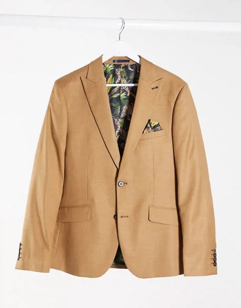 Приталенный пиджак Harry Brown-Коричневый цвет