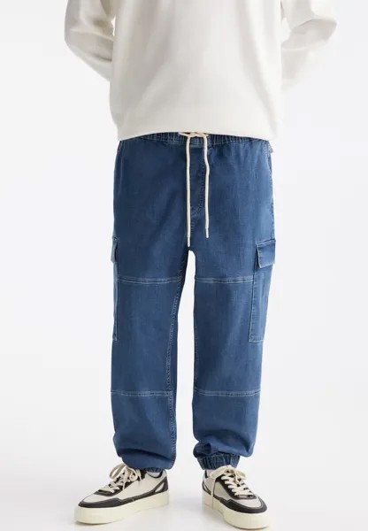 Джинсы свободного кроя JOGGER PULL&BEAR, цвет blue denim