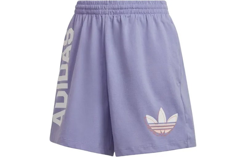 ШОРТЫ ДЛЯ СТРИТБОЛА Повседневные шорты женские сиреневые Adidas Originals