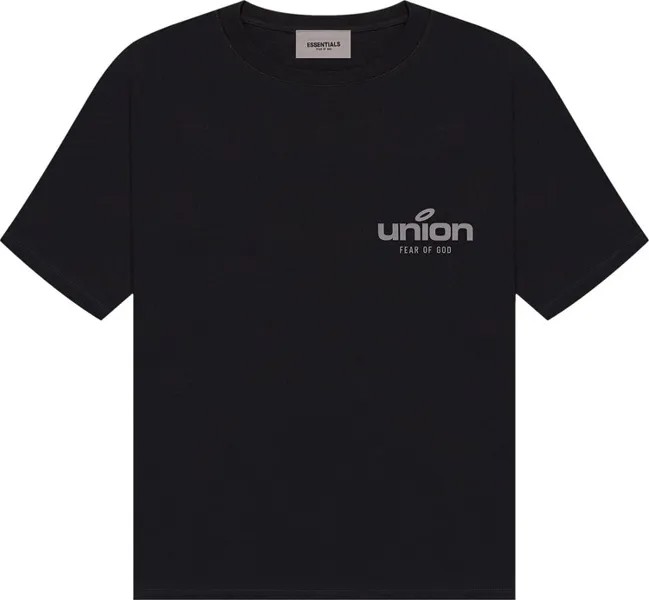 Футболка Fear of God Essentials x Union Vintage T-Shirt 'Black', черный