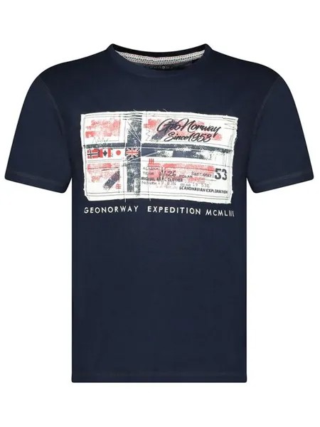 Повседневная футболка Geographical Norway, синий