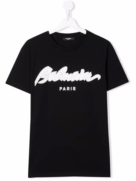 Balmain Kids футболка с логотипом