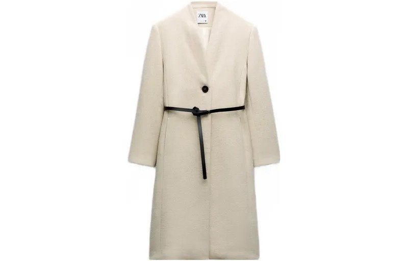 Пальто женское бежевое Zara