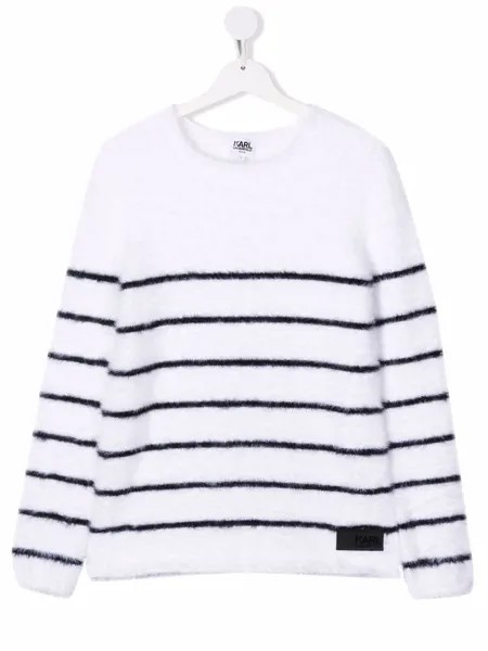 Karl Lagerfeld Kids джемпер в бретонскую полоску