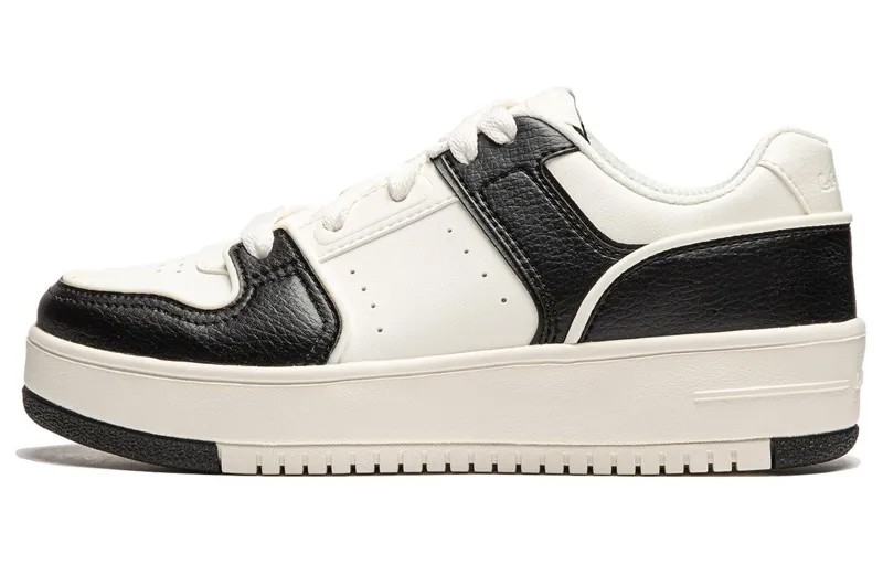 Кроссовки LINING Cheese Series Skateboarding Shoes Women's Low-top Black/off-white, черный/бежевый