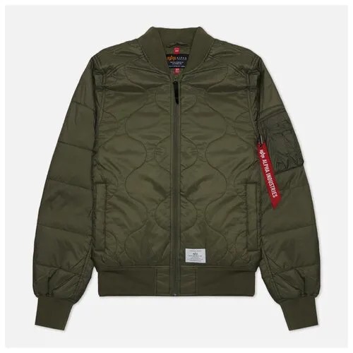 Бомбер ALPHA INDUSTRIES, подкладка, размер S, зеленый