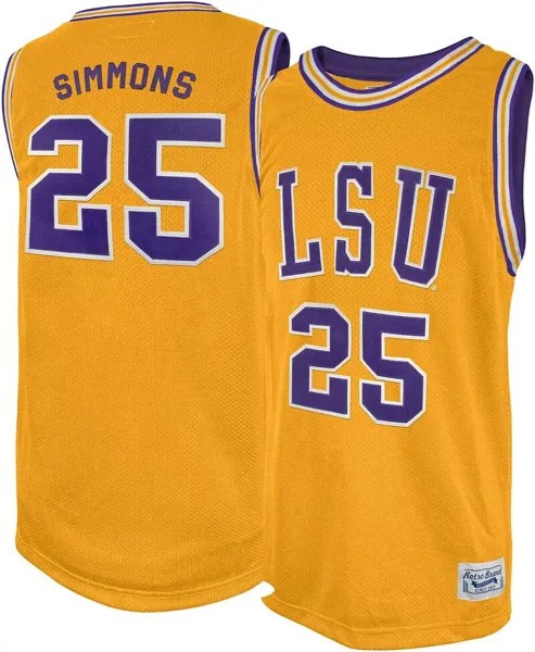 Мужская баскетбольная майка Retro Brand LSU Tigers Ben Simmons # 25