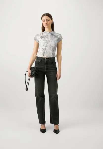 Футболка с принтом GO REALTREE MOCK NECK Guess Originals, коричневый