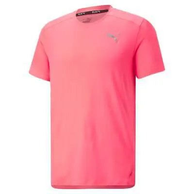 Puma Cloudspun Running Crew Neck Short Sleeve Athletic T-Shirt Mens Pink Casual